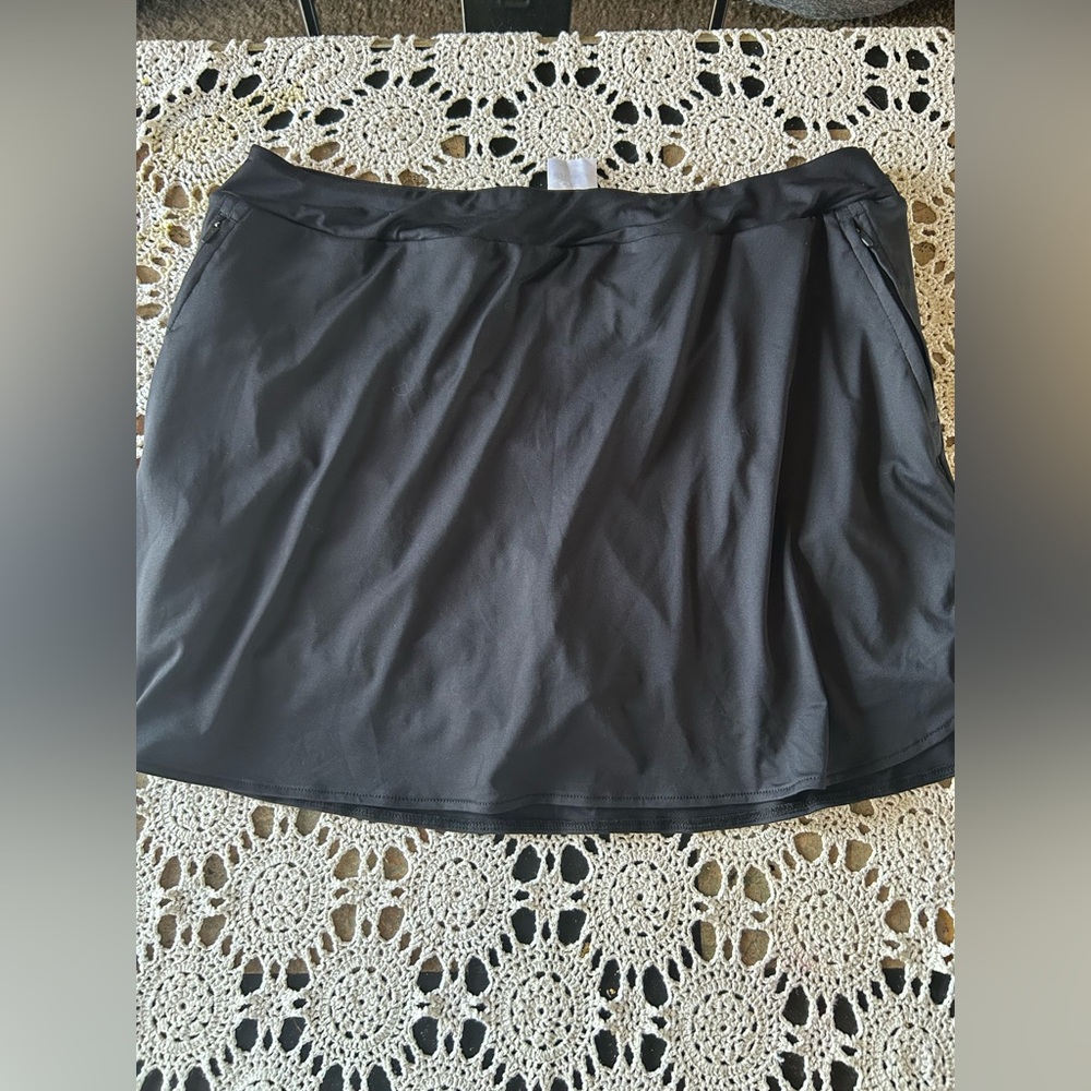 Life Líes In Movement Women’s Black Tennis Golf Skirt Skort Size XXL NWT‎